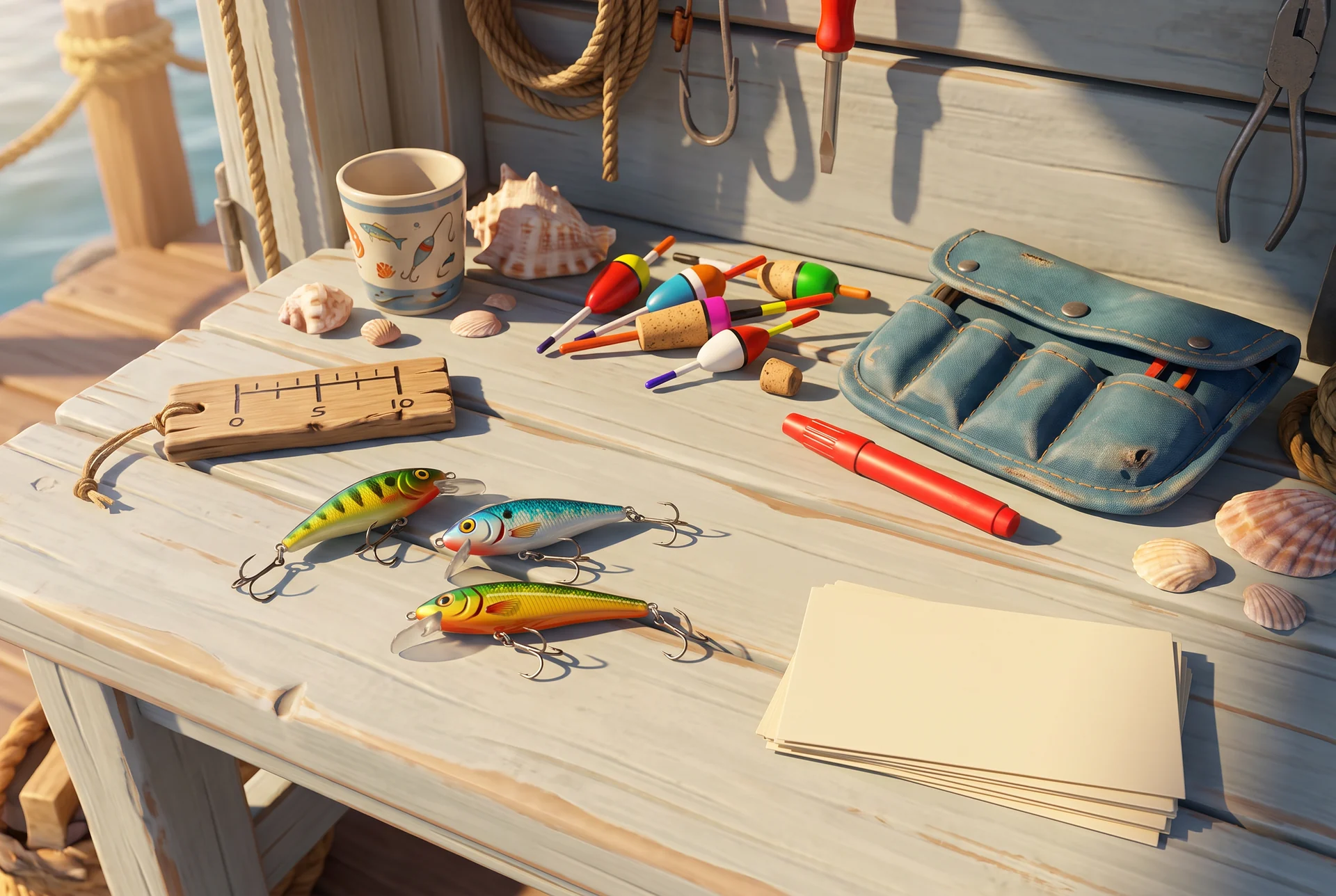 Fictional lure bench